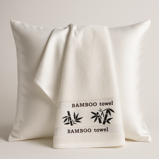 Anti-Bacterial Bamboo Towel & Silk Pillowcase